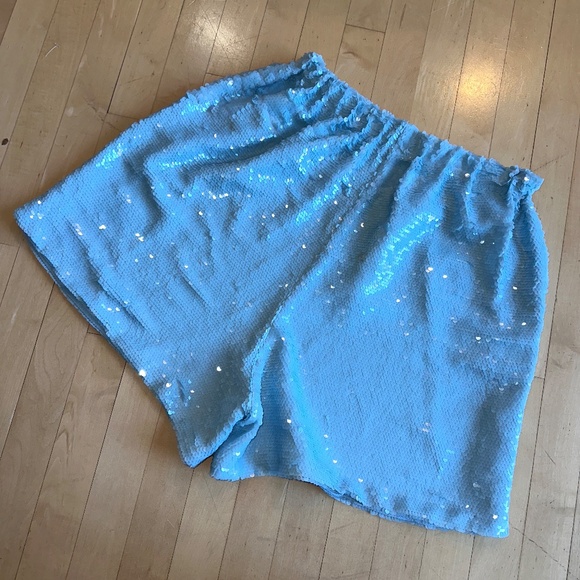 The Frankie Shop Blue sequin boxer shorts, L, GP1501 - Picture 5 of 5